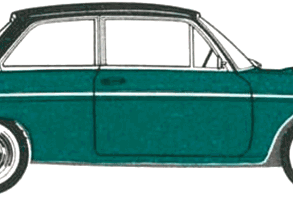 Audi 75 2-Door [2] (1969) - Ауди - чертежи, габариты, рисунки автомобиля